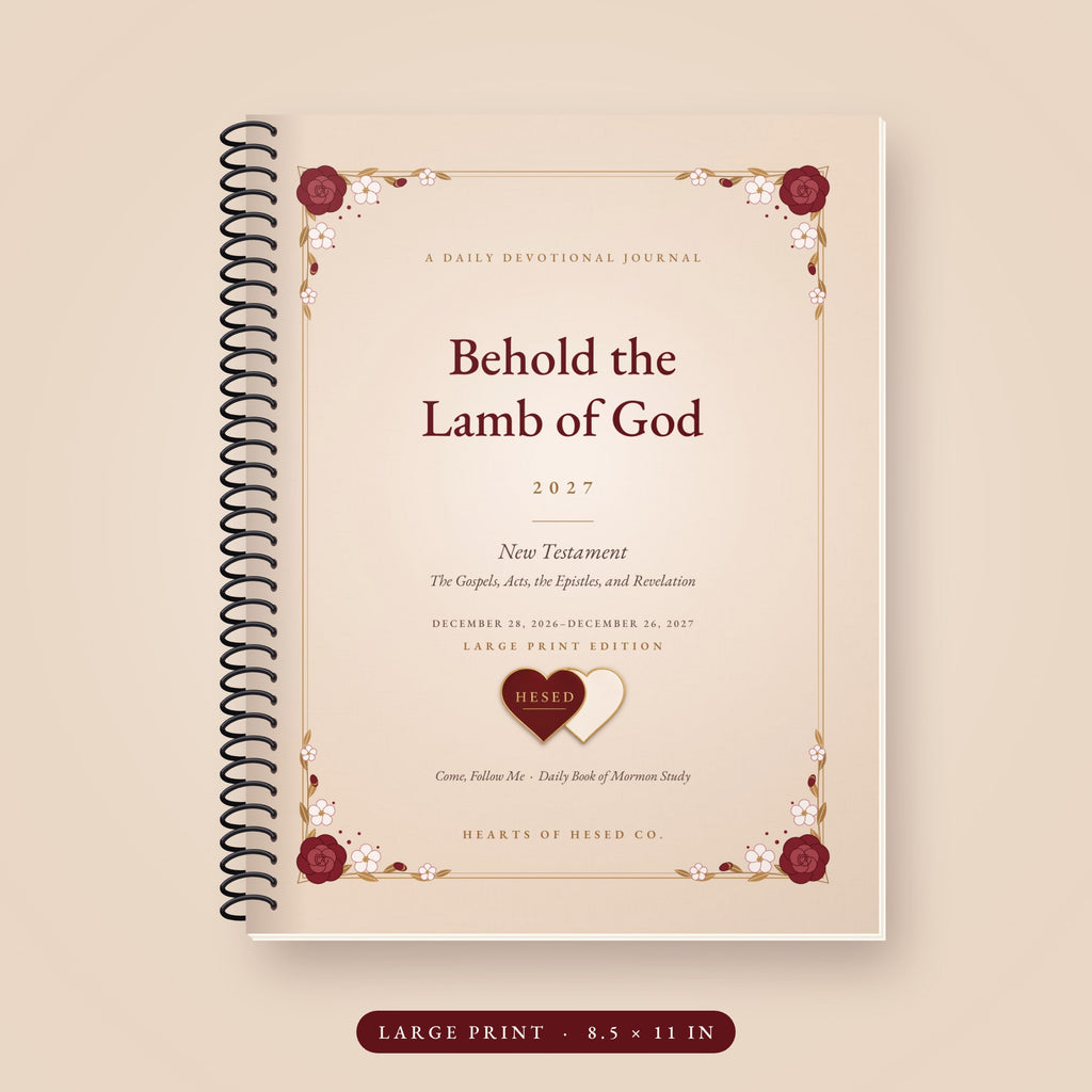 Floral Edition spiral-bound journal cover (Large Print)