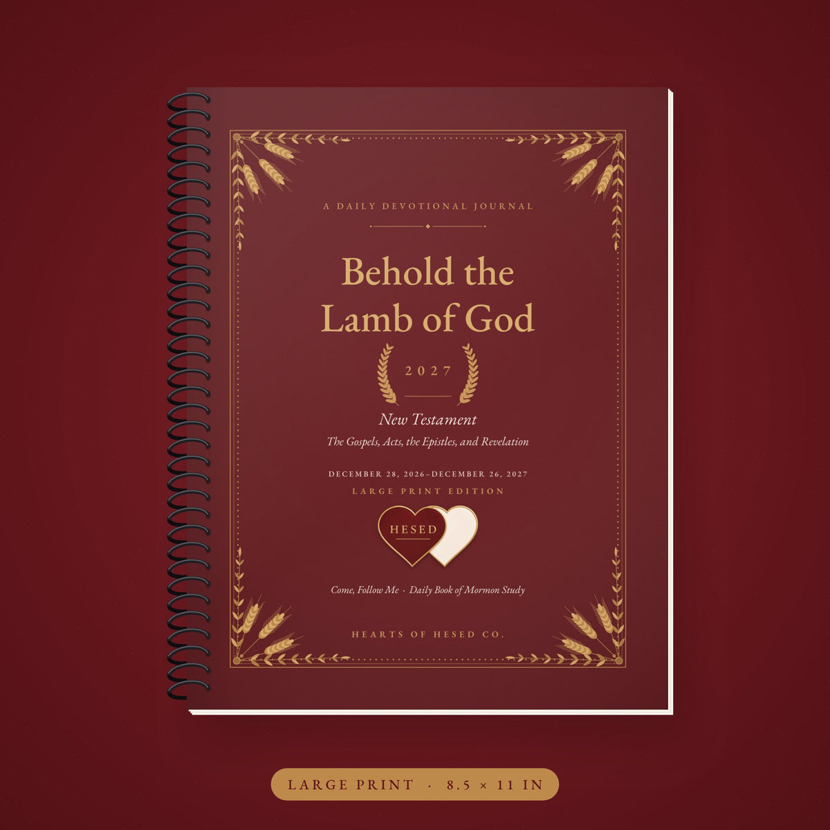 Gold Edition spiral-bound journal cover (Large Print)